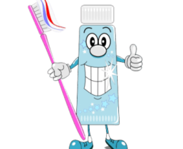 Toothpaste Character Holding Toothbrush