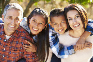 Hispanic Family Outdoor Portrait